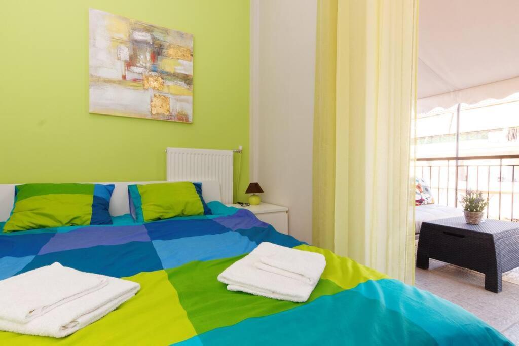 Apartament Big Terrace Near Metro And Athens Center Zewnętrze zdjęcie