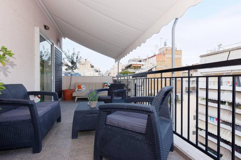 Apartament Big Terrace Near Metro And Athens Center Zewnętrze zdjęcie